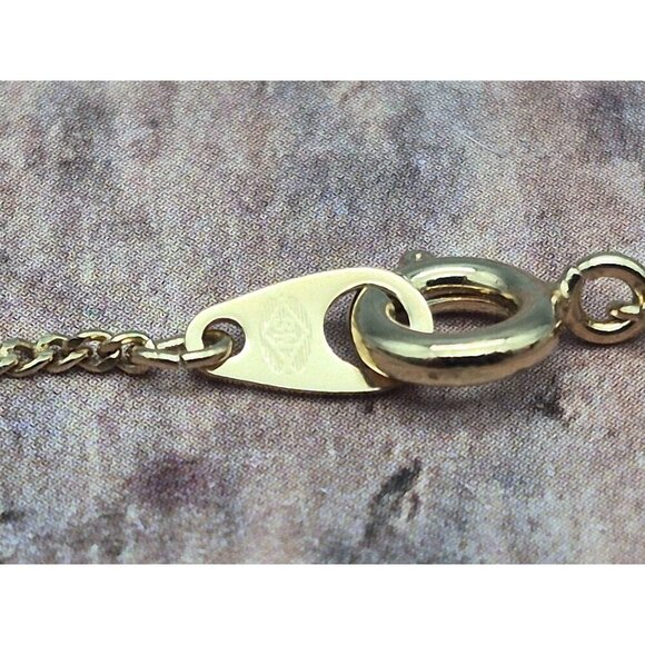 Cute 18" Curb Chain Dainty Two Tone Heart Pendant Necklace Valentine Sweetheart - Picture 8 of 8